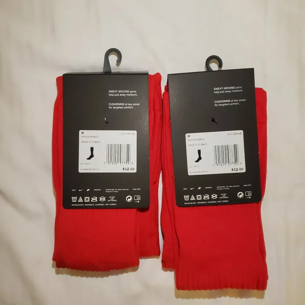 New lot of 2 pairs Nike Classic II Cushion Over the Calf Football Sock size 6-8
